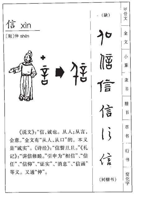 信字的由來|信字演化过程